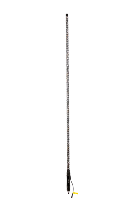 Silver beaded chain on Whip It 6Ft QD RGB Chasing LED for cool RGB chasing vibe