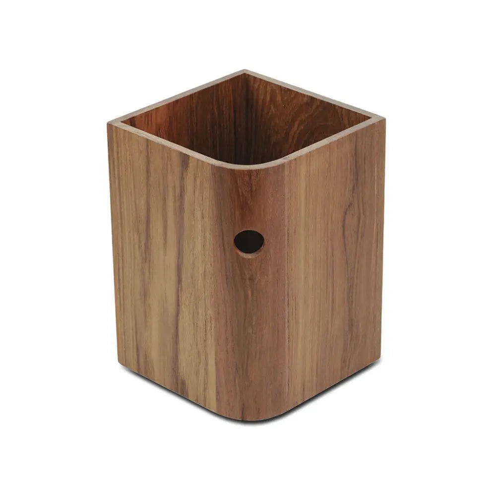 Whitecap Eka collection teak waste basket 63206