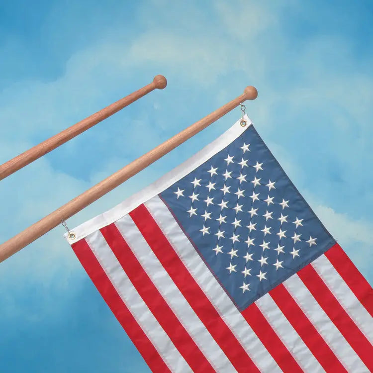 Whitecap IND Limited Lifetime Warranty Flagpole 60756 - 48 Teak Ensign Staffs Flag Poles