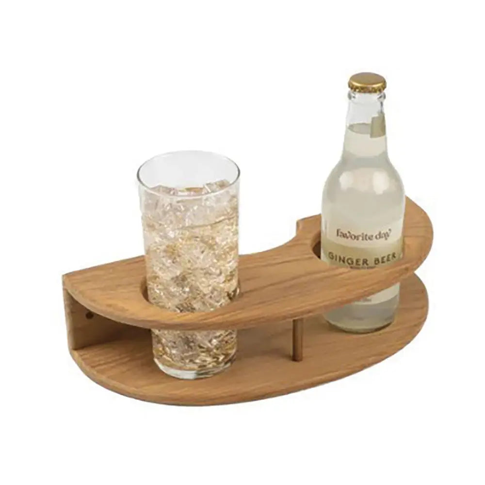 Whitecap Teak 2 Glass Drink Rack(Curved) Marine Parts 63218