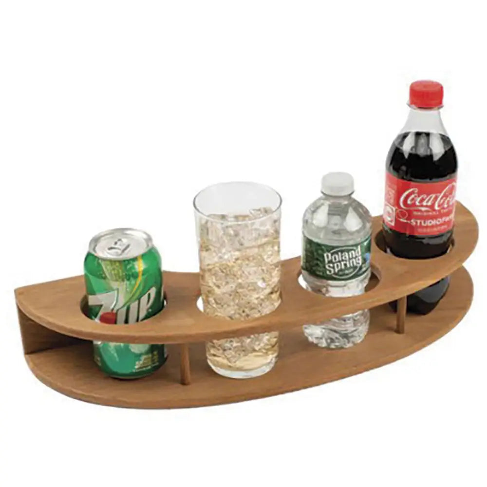 Whitecap Teak 4 Glass Drink Rack(Curved) Marine Parts 63219