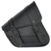 Willie & Max HD Sportsters,Custom Hard Tails Black Jack Swingarm Bag Dual Shock w/Blk Buckle - Bags Packs