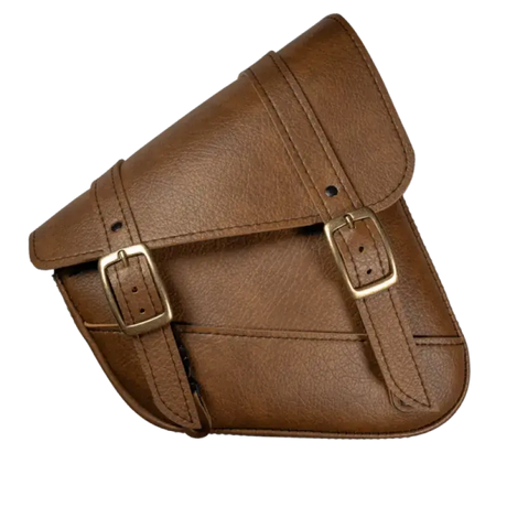 Willie & Max HD Sportsters, Custom Hard Tails Brass Monkey Swingarm Bag Dual Shock - Warm Brown - RV and Auto Parts