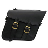 Willie & Max Universal Fit Brass Monkey Compact Slant Saddlebag Set (12inL x 9.5inH x 5.5inW)- Black - Willie & Max
