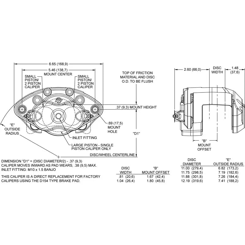 Wilwood 120-11874-BK Aluminum Brake Caliper