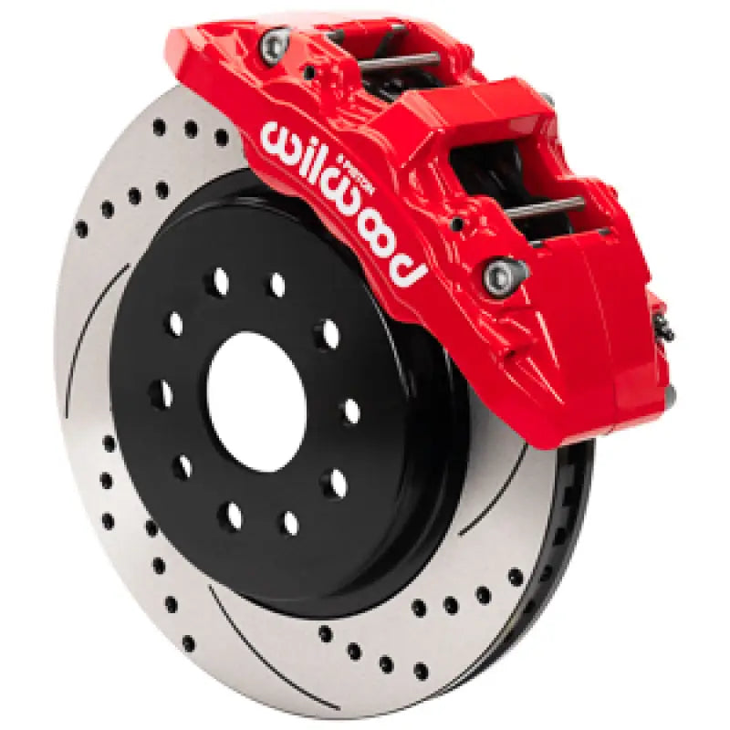 Wilwood 140-17275-DR Wilwood 19-20 Jeep Wrangler (JL)/20-22 Jeep Gladiator (JT) Aero6-DM Front Brake Kit - D&S - Red