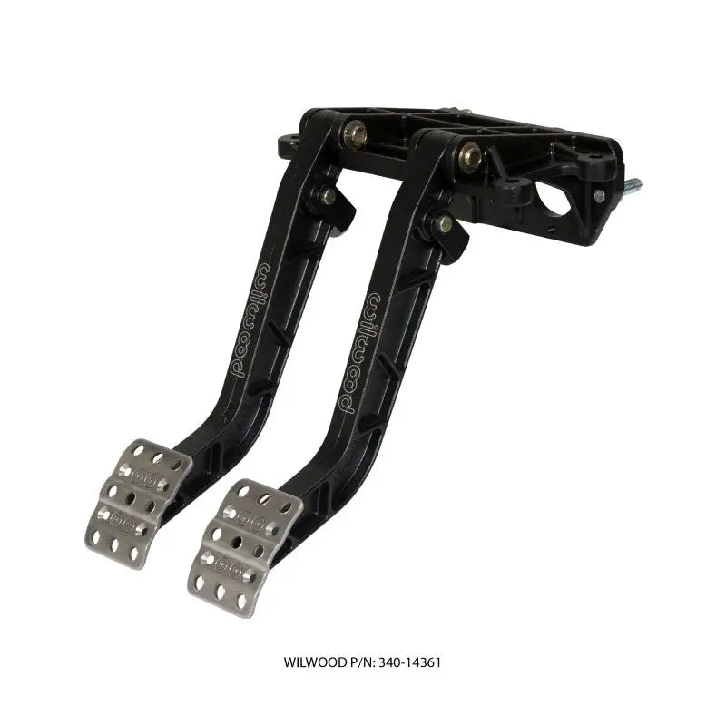 Wilwood 340-14361 Wilwood Adjustable-Tandem Dual Pedal - Brake / Clutch - Fwd. Swing Mount - 7.0:1 - Black E-Coat