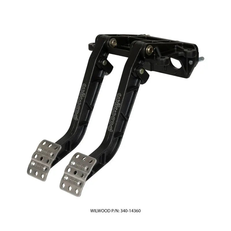 Wilwood 340-14360 Wilwood Adjustable-Tandem Dual Pedal - Brake / Clutch - Fwd. Swing Mount - 6.25:1 - Black E-Coat
