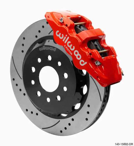 Wilwood AERO6 Front Hat Kit 14.00 Red 2018-Up Jeep JL SRP w/Lines - Truck & Automotive