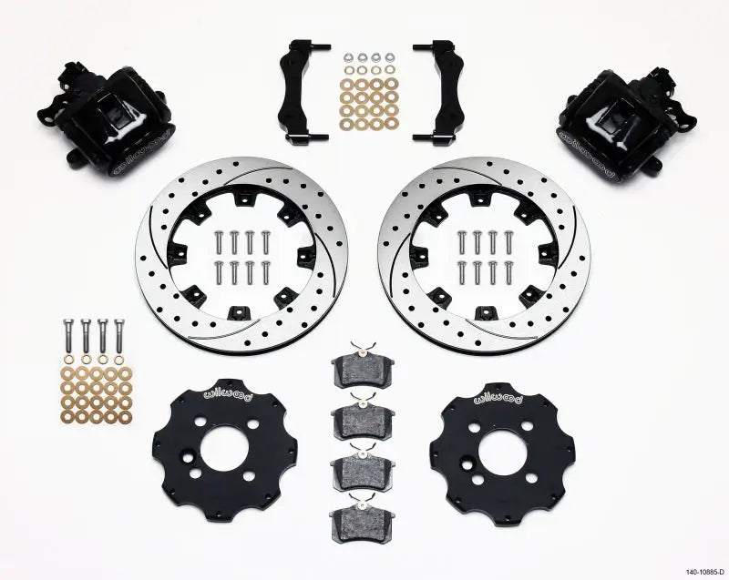 Complete performance parking brake rear kit for Mini Cooper with drilled rotors