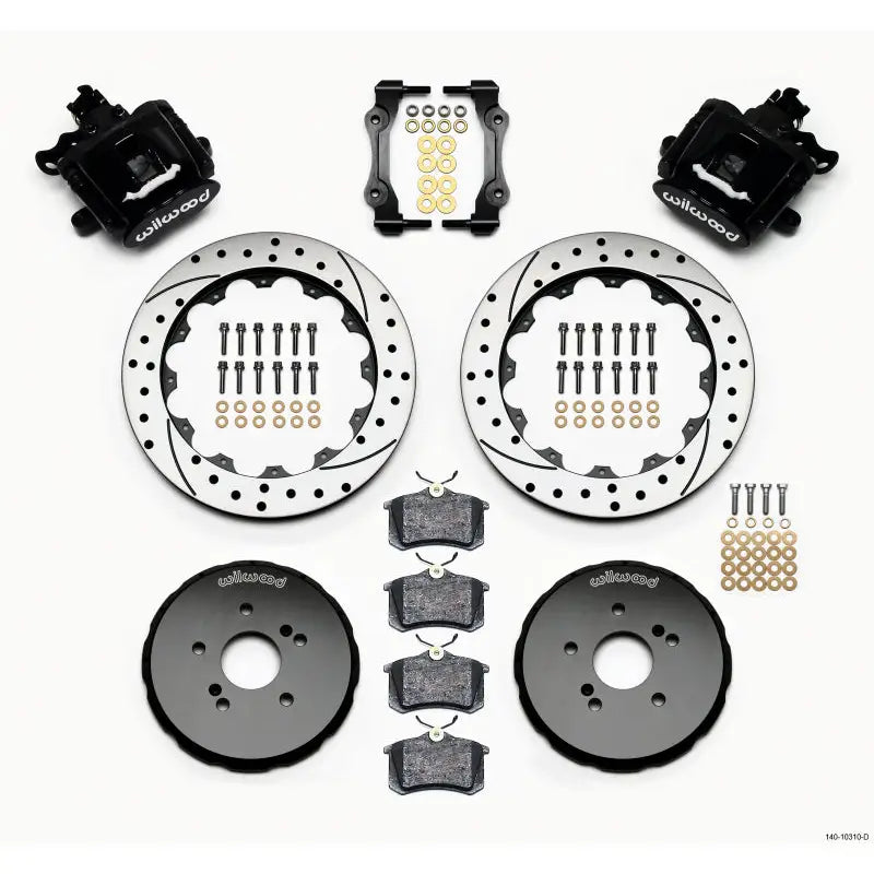 Wilwood Combination Parking Brake Rear Kit 12.88in Drilled Honda S2000 - Truck & Automotive