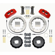 Wilwood 140-13062-R Wilwood Dynapro 6 Front Hat Kit 12.88in Red 2002-Up Mini Cooper w/ Lines
