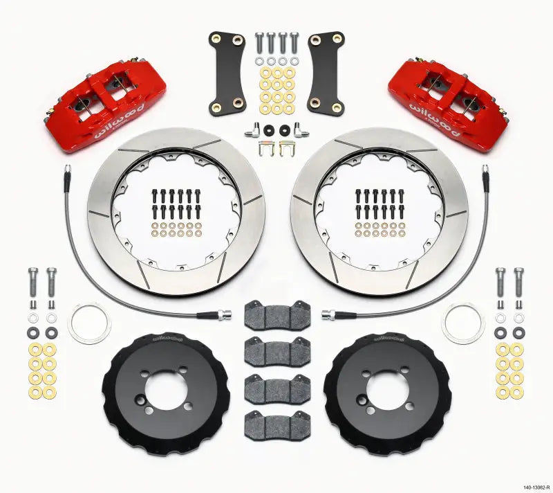 Wilwood Dynapro 6 Front Hat Kit 12.88in Red 2002-Up Mini Cooper w/ Lines - Truck & Automotive