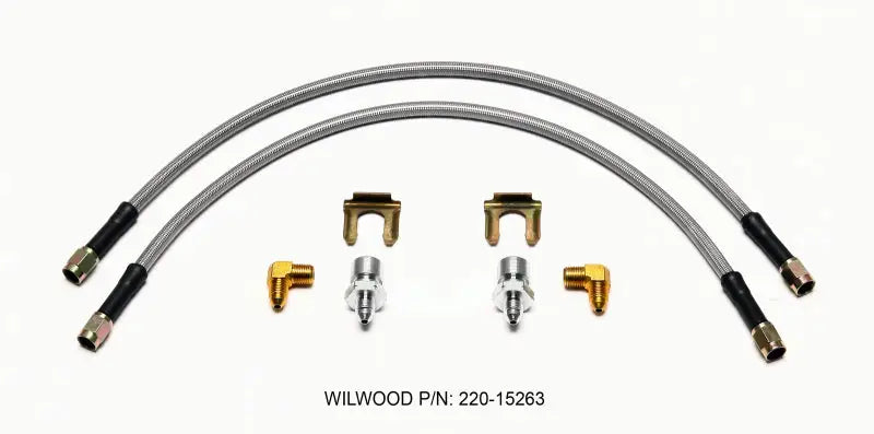 Wilwood Flexline Kit 18inch M10x1.50 IF 1/8-27 NPT 90 Degree - Truck & Automotive