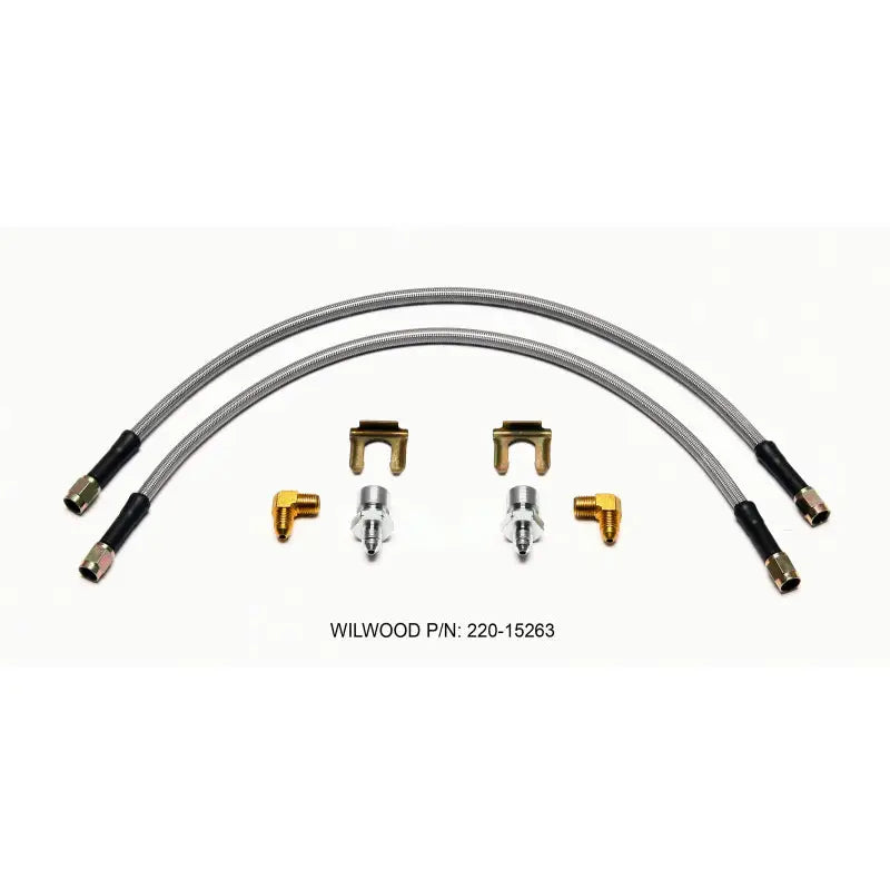 Wilwood 220-15263 Wilwood Flexline Kit 18inch M10x1.50 IF 1/8-27 NPT 90 Degree