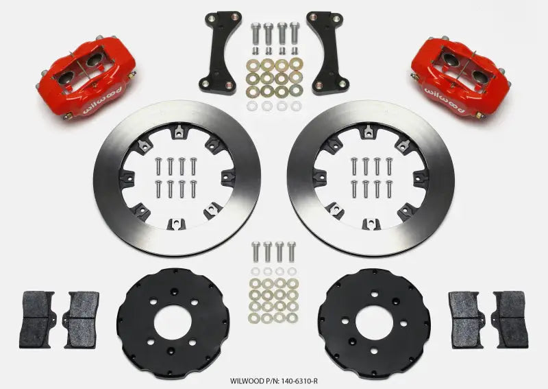 Wilwood Forged Dynalite Front Hat Kit 12.19in Red for 90-99 Civic with 240mm Disc