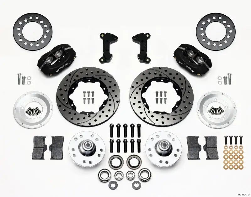 Wilwood Forged Dynalite Front Kit 11.00in Drilled 74-80 Pinto/Mustang II Disc Spindle only - Truck & Automotive