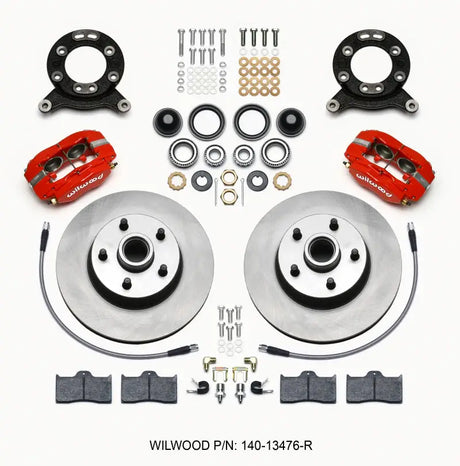 Wilwood Forged Dynalite-M front disc brake kit for 1965-1969 Mustang in red