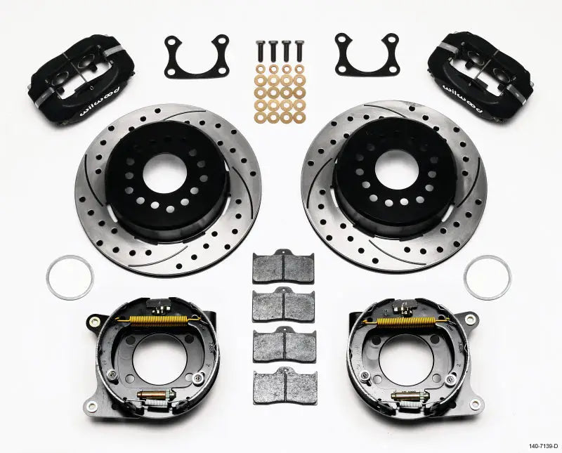 Wilwood Forged Dynalite Park Brake Kit for Big Ford with drilled rotors