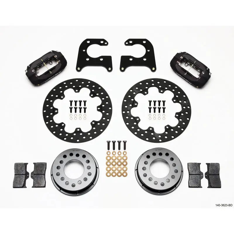 Wilwood 140-3623-BD Wilwood Forged Dynalite Rear Drag Kit Drilled Rotor Big Ford 2.50in Offset