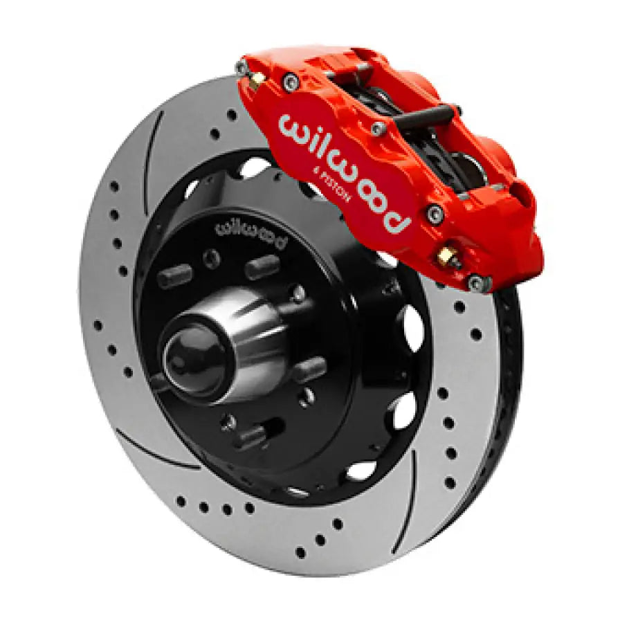 Wilwood 140-15950-DR Wilwood Narrow Superlight 6R Front Truck Kit 14.00in Red 88-98 GMC Truck C1500/C2500