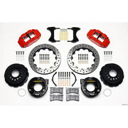 Wilwood 140-9221-DR Wilwood Narrow Superlite 4R Rear P-Brk Kit 12.88in Drill Red 2005-2014 Mustang