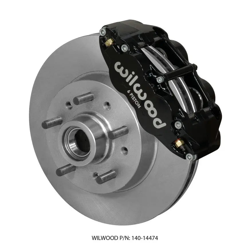 Wilwood 140-14474 Wilwood Narrow Superlite 6R Front Brake Kit 11.86in Black 64-70 GM C10 w/ Factory Drum Spindles