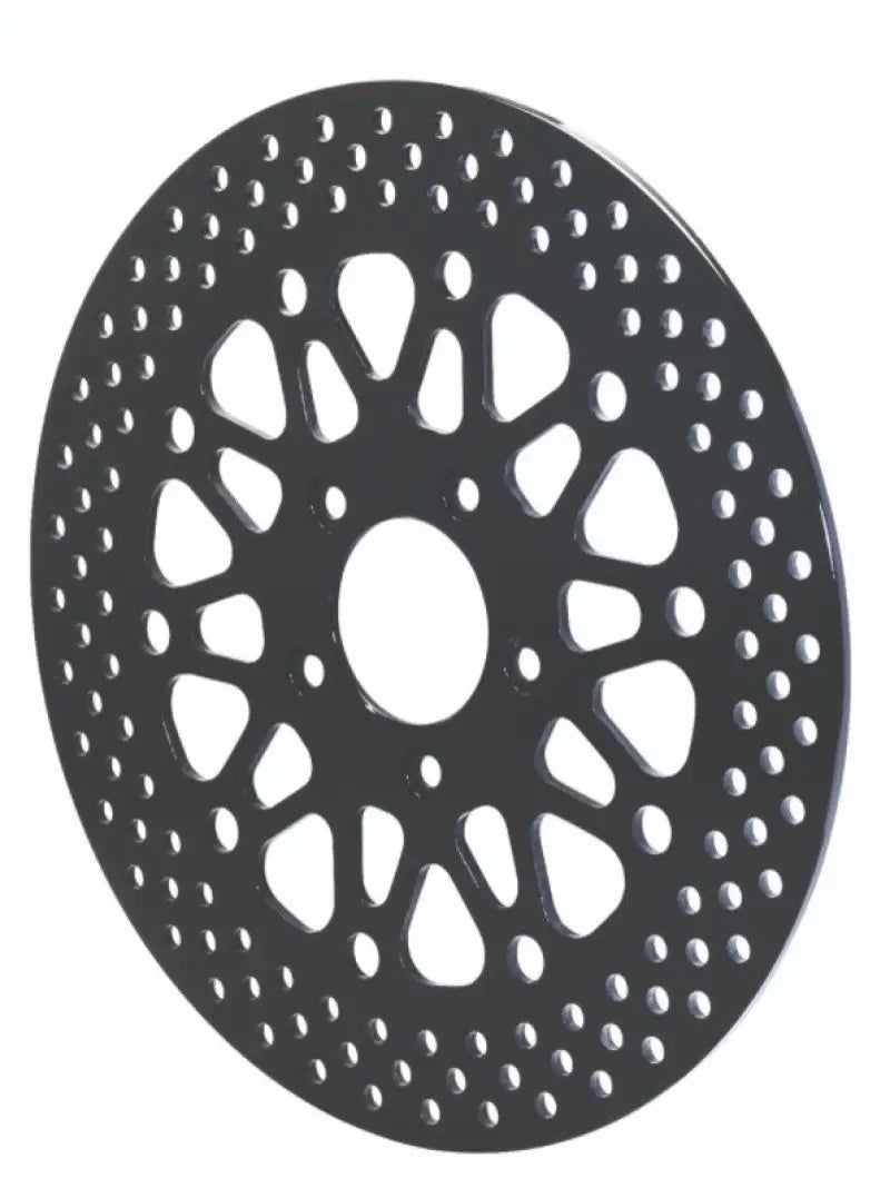 Dark gray wilwood rotor-rear-h-d motorcycle brake disc with black finish