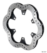 Perforated, slotted, bracketed Wilwood Rotor-Stainless Scalloped disc for high-performance braking