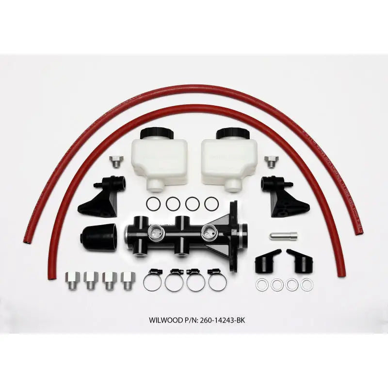 Wilwood 260-14243-BK Wilwood Tandem Remote Master Cylinder - 1in Bore Black