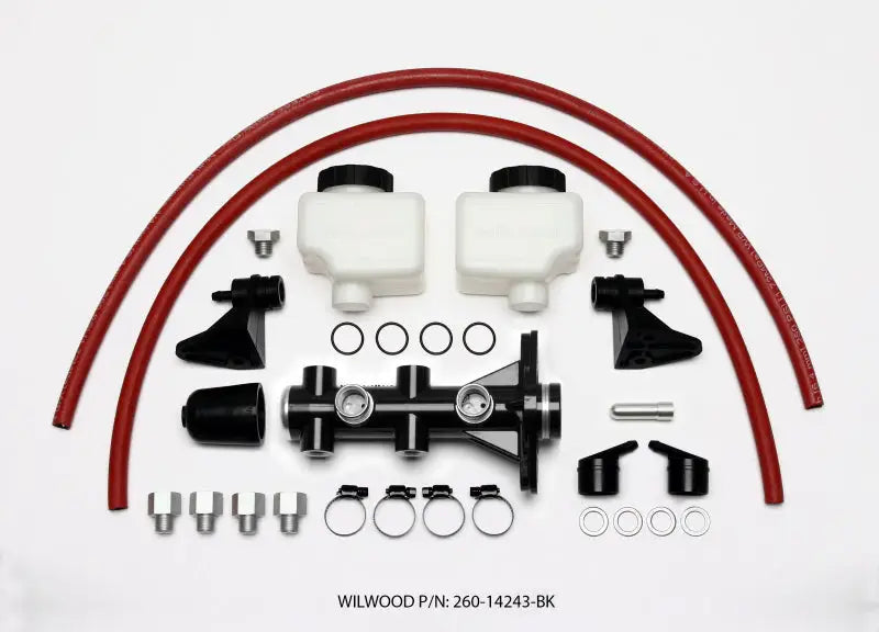 Wilwood Tandem Remote Master Cylinder - 1in Bore Black 