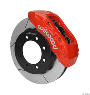 Wilwood TX6R front brake kit with red caliper and slotted rotor for Ford F-250 F-350
