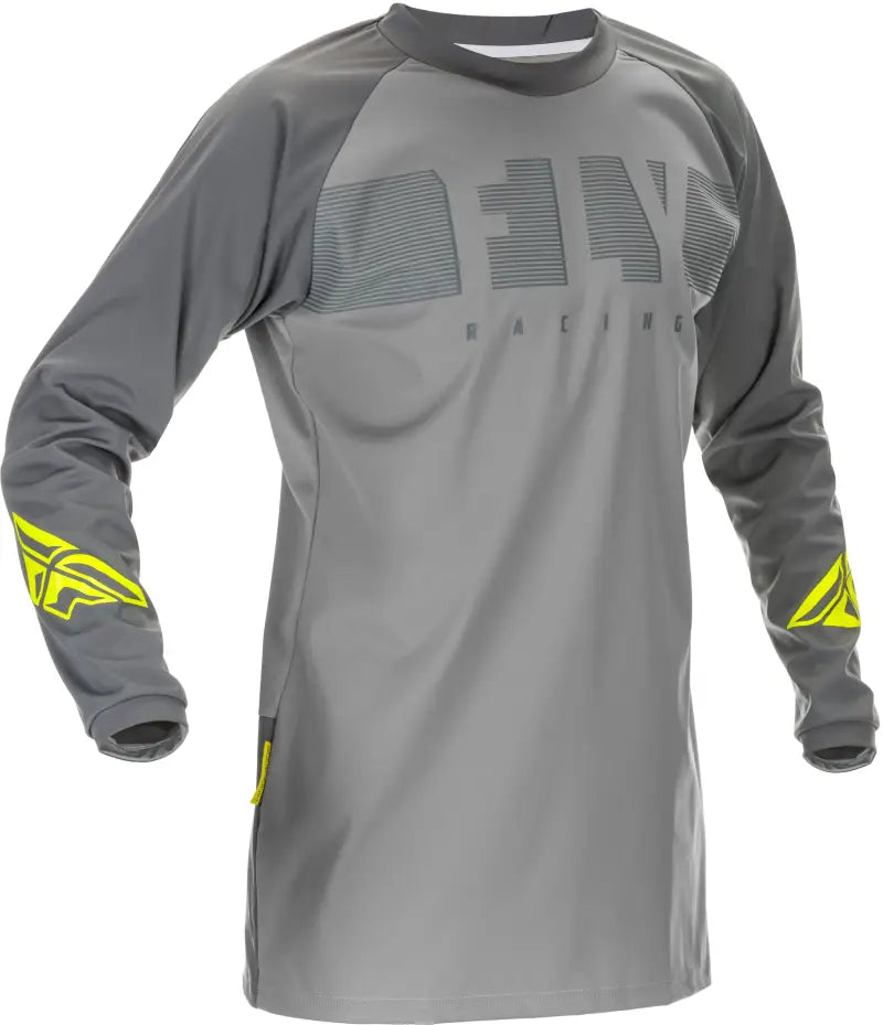 FLY RACING Windproof Jersey Grey/Hi Vis 2x for Powersports
