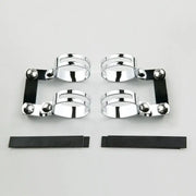 Chrome and black metal cup holders in Windscreen Mount Kit Chrome Hon for easy car setup