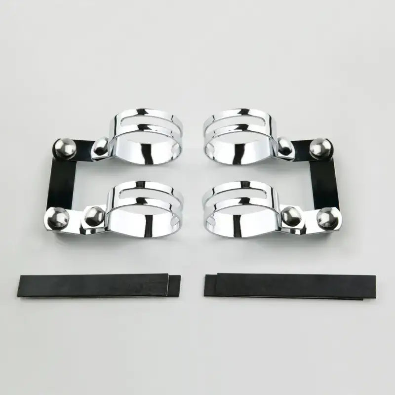 Chrome and black metal cup holders in Windscreen Mount Kit Chrome Hon for easy car setup