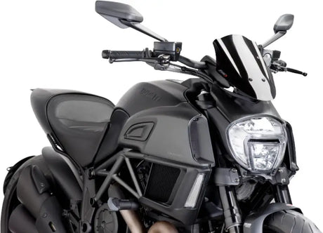 PUIG Windscreen Naked New Gen Sport Black for Powersports