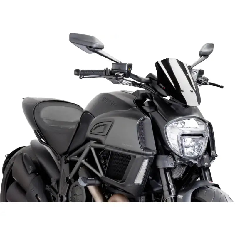 PUIG Windscreen Naked New Gen Sport Black for Powersports