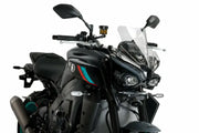 Black Yamaha motorcycle with Windscreen Naked New Gen Sport Clear Yam cover