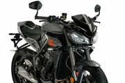 Gray Triumph Street Triple OEM windscreen from Windscreen Naked New Gen Sport Dark Smoke Tri