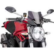 PUIG Windscreen Naked New Gen Sport Dark Smoke for Powersports