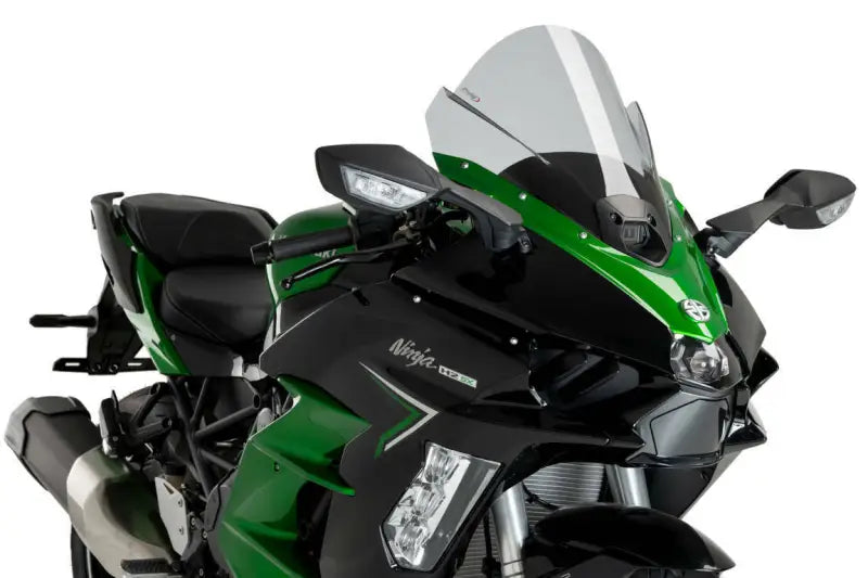 Green and black Kawasaki Ninja H2 SX motorcycle with OEM windscreen in RV parts & accessories