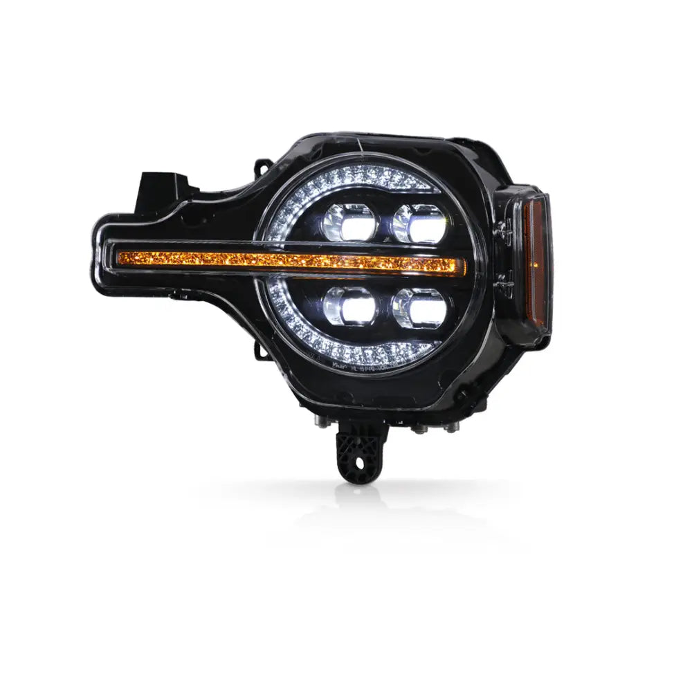 Winjet Unique Cracks Style Grow Bar Headlight Assembly Chatt0760-H6-GBC-SQ - Sol Series Headlights