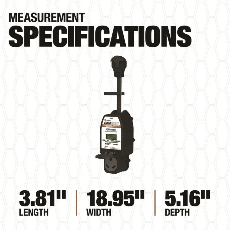34931 Wireless LCD Display Surge Protector with 30A Full Protection | Open Box - Southwire