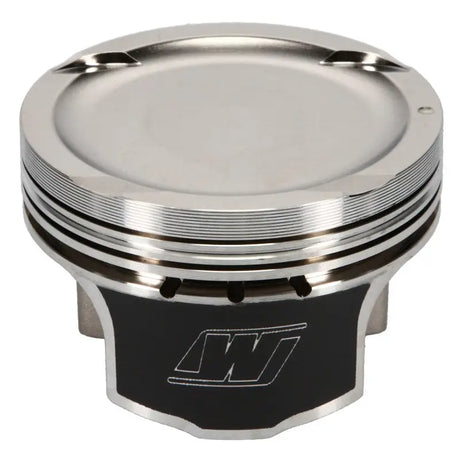 Silver and black engine piston for Wiseco Honda R18A 81mm bore kit