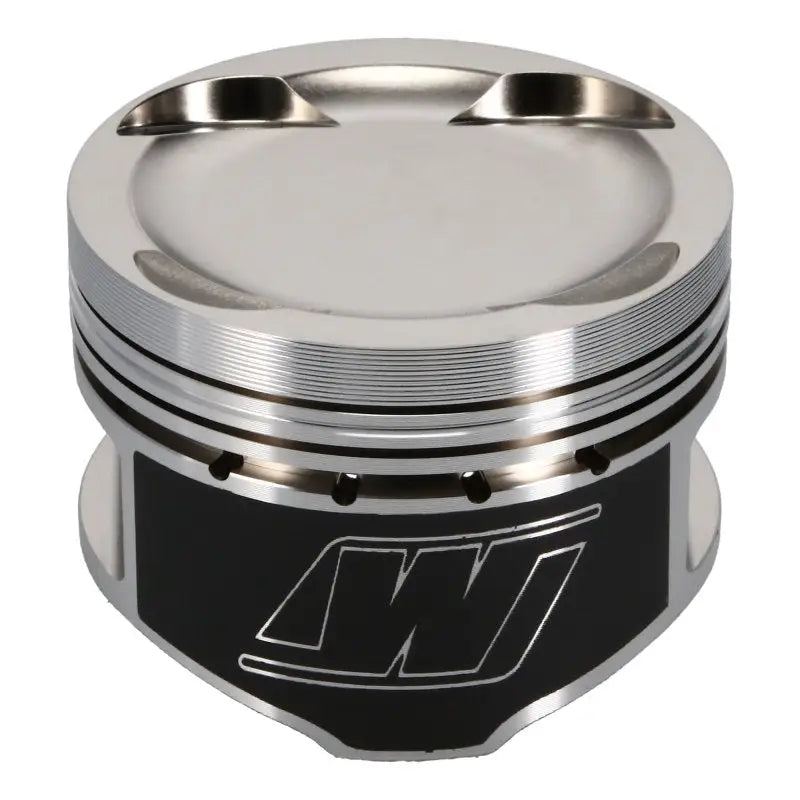 Shiny silver and black Wiseco Toyota Turbo piston from shelf stock kit