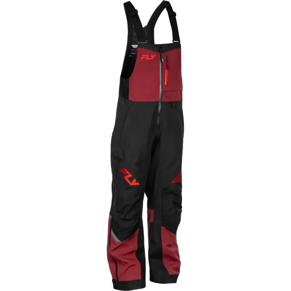 Women's Carbon Bibs Merlot/Red 2x - FLY RACING