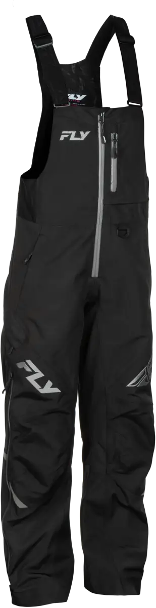 Women's Carbon Bibs Black/Grey Sm - FLY RACING