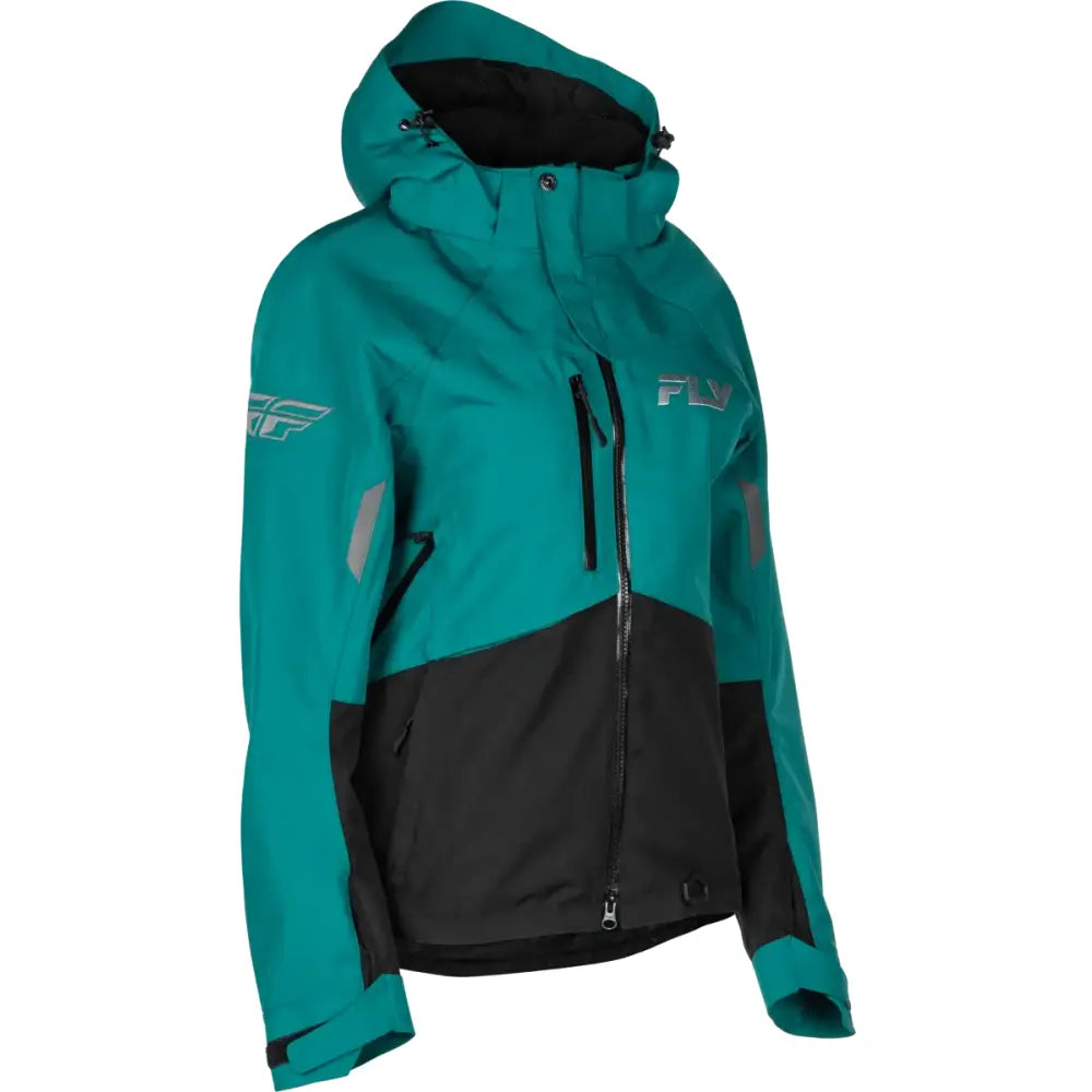 Women's Carbon Jacket Deep Lake/Black Lg - FLY RACING