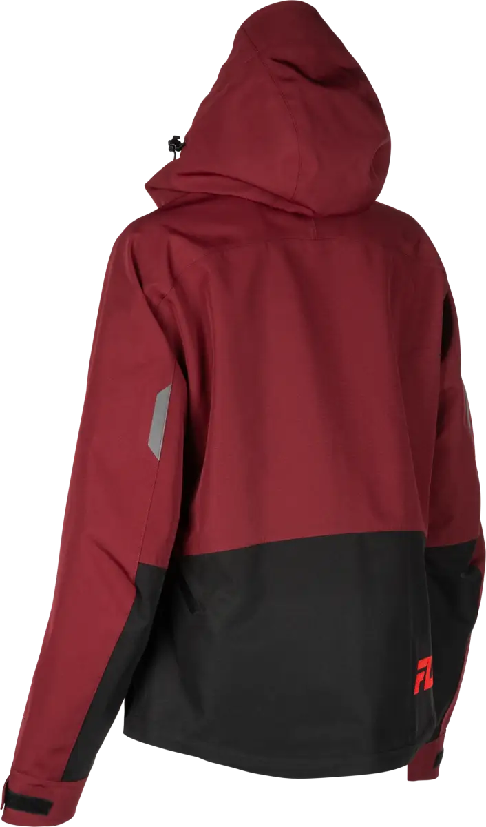 Women's Carbon Jacket Merlot/Red Lg - FLY RACING