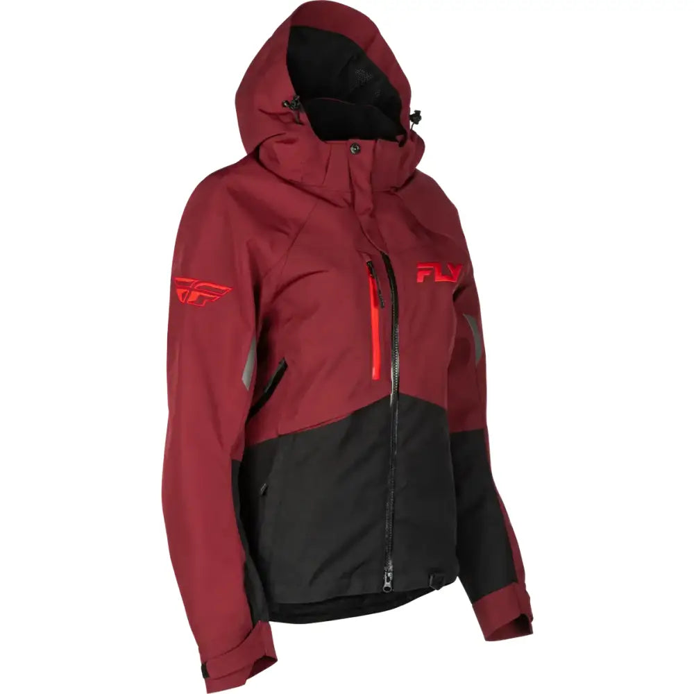 Women's Carbon Jacket Merlot/Red Xl - FLY RACING